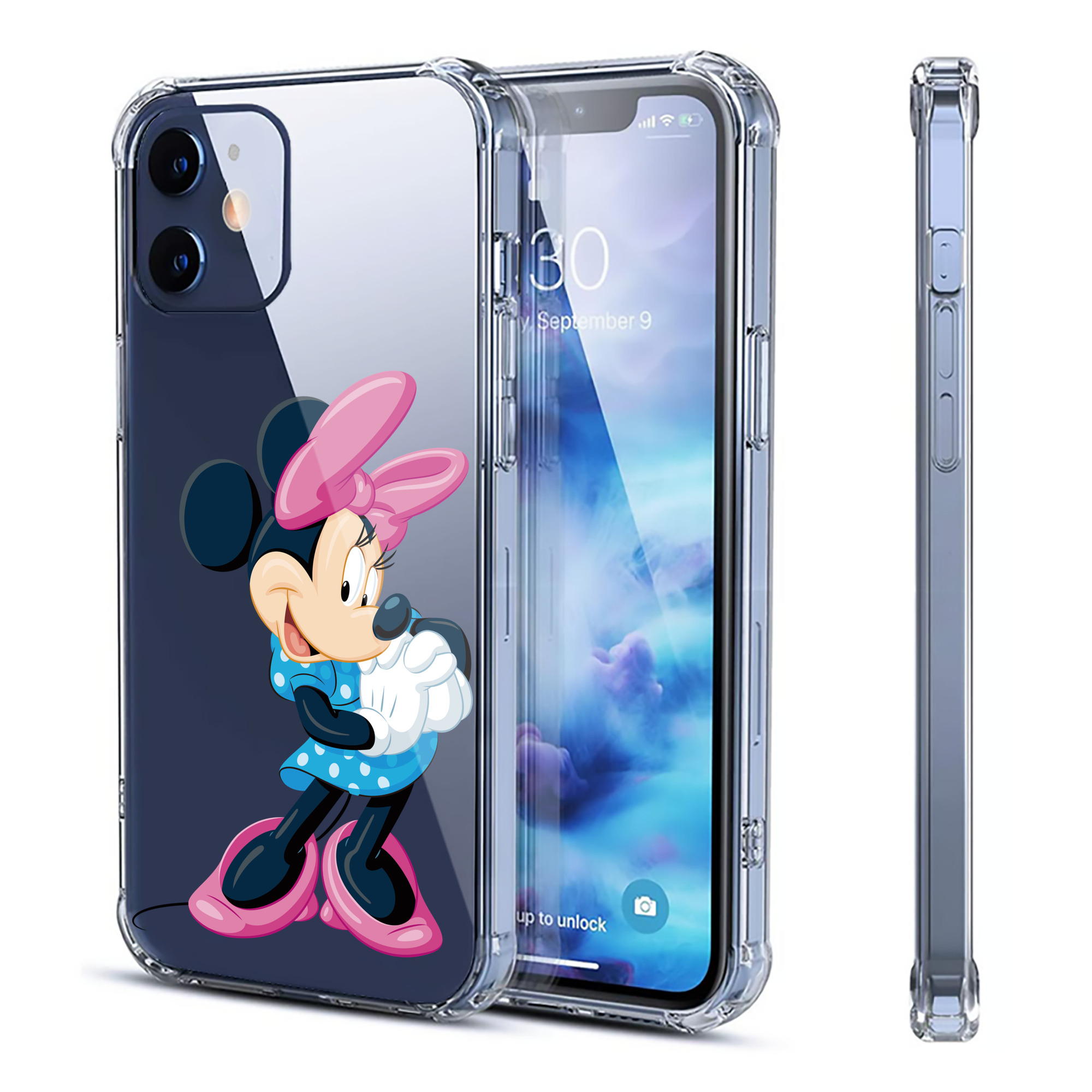 （画像用） ミッキーマウス Mickey Mouse 【iPhone 12シリーズ対応】透明スマホケース（クリアソフトケース）